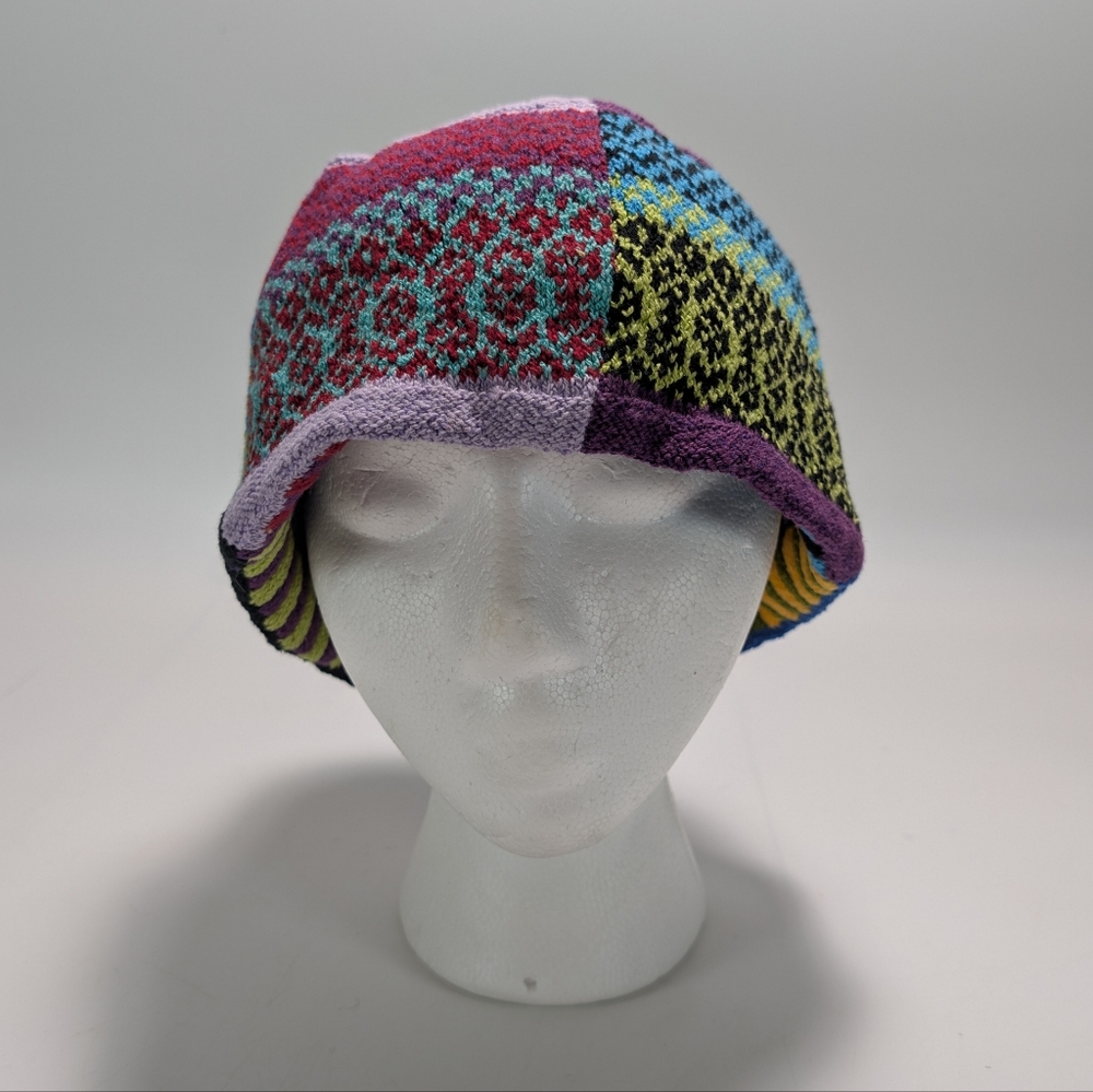 Soulmate Socks Multi-print Patchwork Knit Beanie - image 1